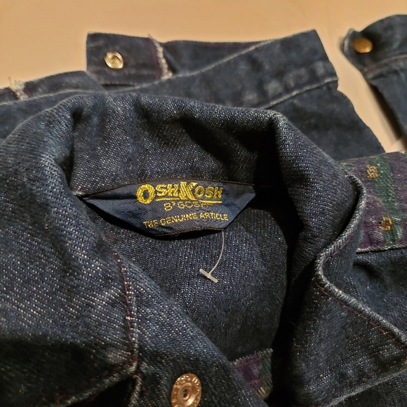 New Genuine Kids OshKosh'Bgosh Navy Denim Jean Jacket NWOT Toddler Girl USA - Picture 6 of 11
